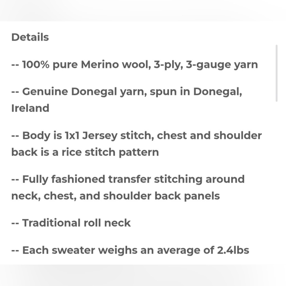 Vintage Atlantic Rancher Maine Lobstermen's Sweater Oyster Rolled Neck Chunky - Picture 13 of 13